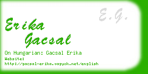 erika gacsal business card